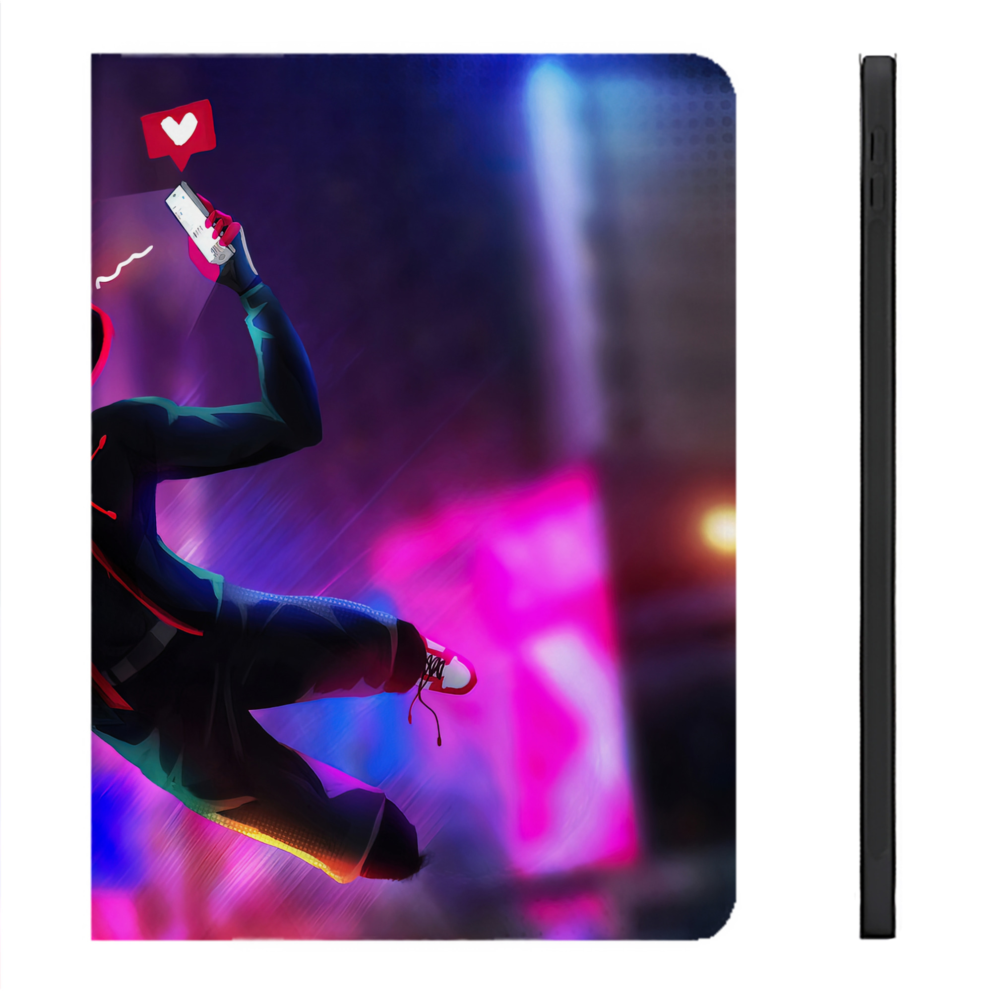 （画像用） Spider Man スパイダーマン IPadケース ペンホルダー付き ブックスタイルデザイン